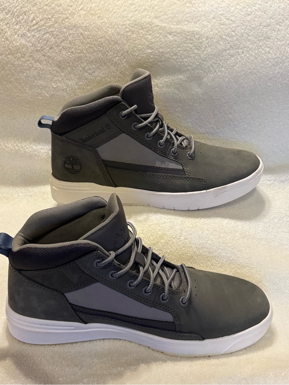Timberland Men's Mid Allston Lace-Up Sneakers Shoes Gray, Size 8 (New)